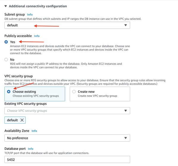 Instancia de base de datos de PostgreSQL Amazon RDS 11