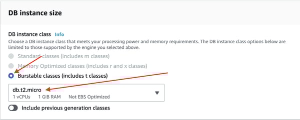 Instancia de base de datos de PostgreSQL Amazon RDS 8