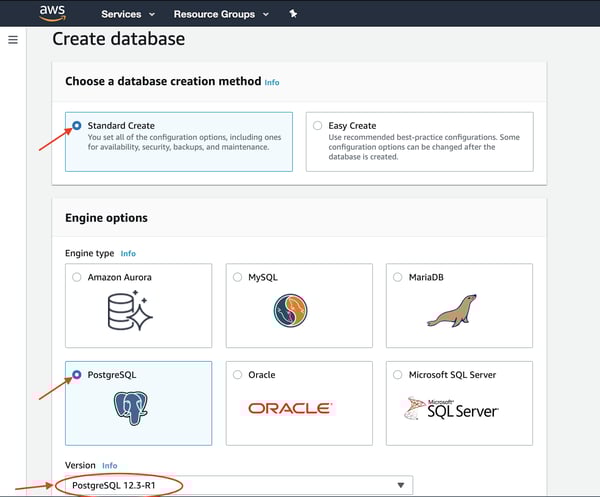 Instancia de base de datos de PostgreSQL Amazon RDS 5