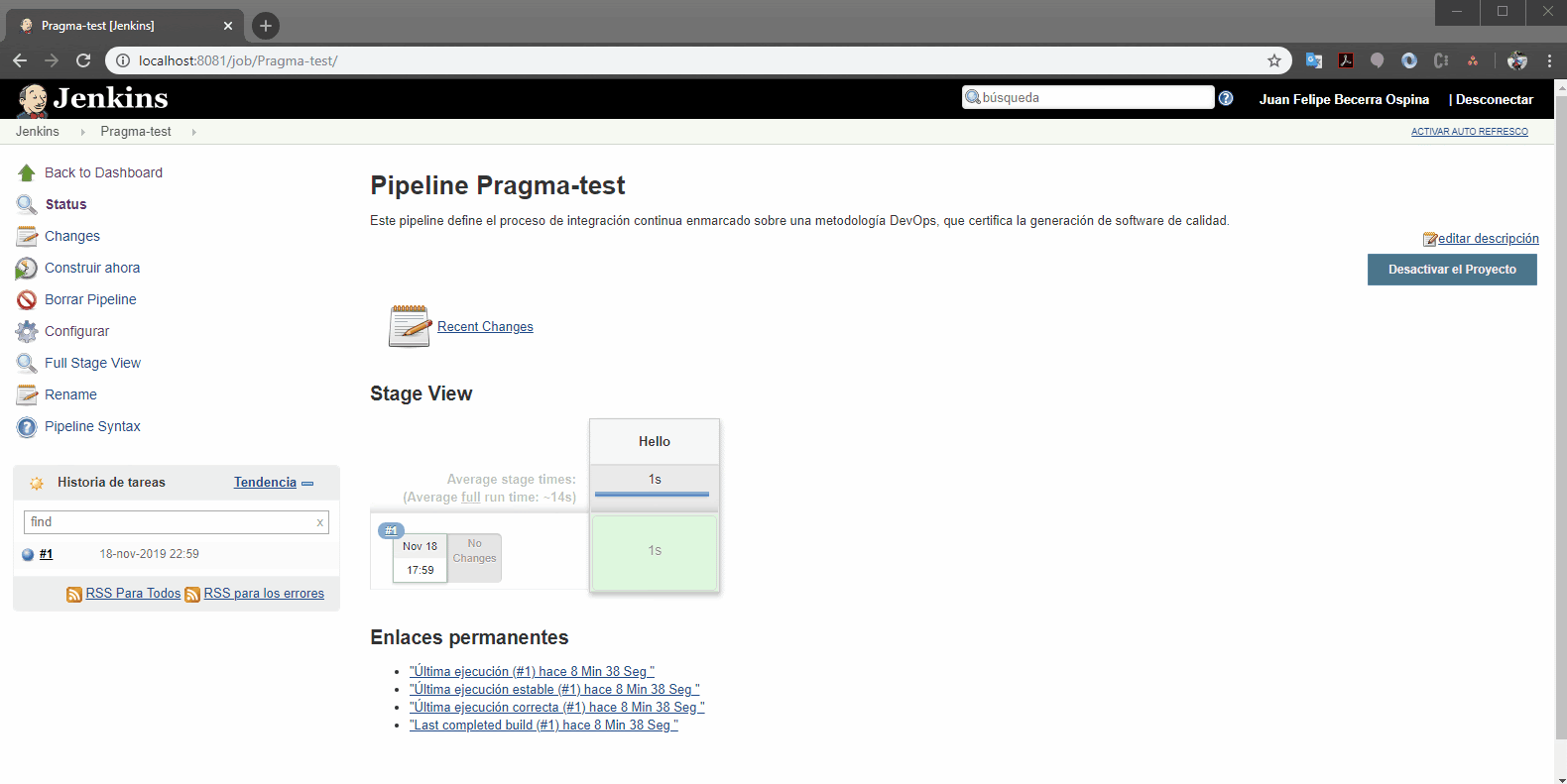 Construcción de una pipeline en Jenkins para un microservicio Java 13