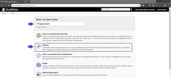 Construcción de una pipeline en Jenkins para un microservicio Java 8