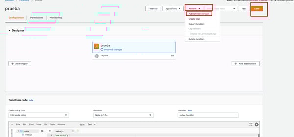 Configuración de Lambda@Egde 6
